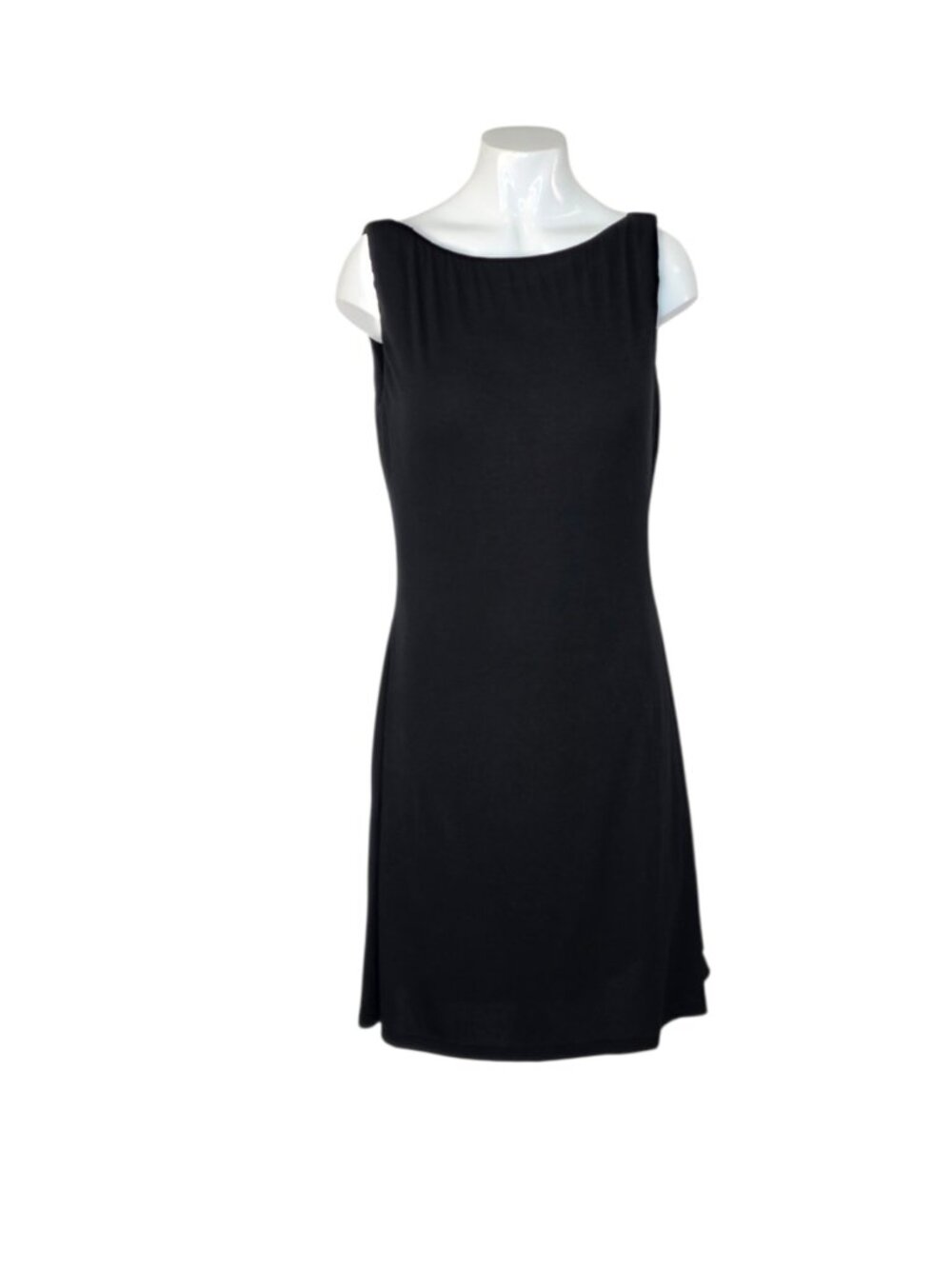 OGL Scoop Back Dress, Black, Womens Size Large, Stretch, Mini
